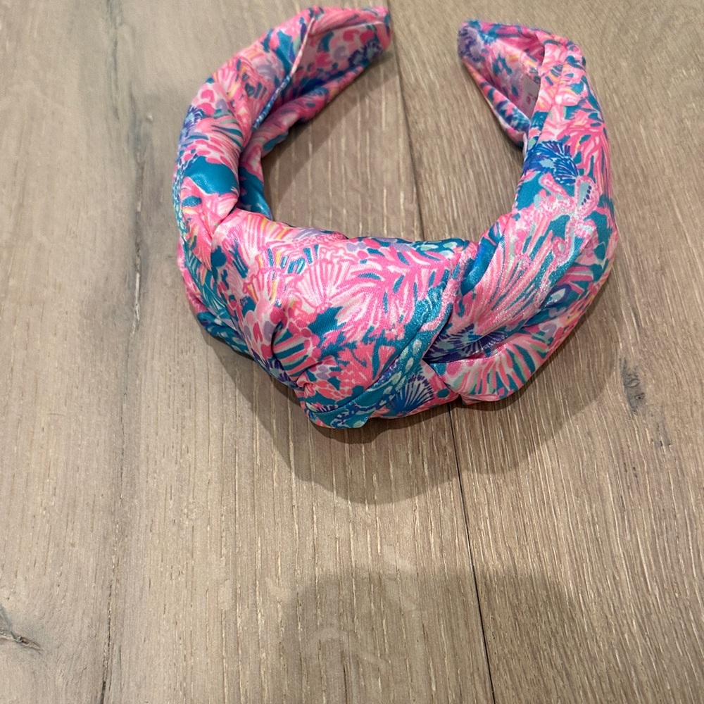 Lilly Pulitzer Pink and Blue Tropical Headband